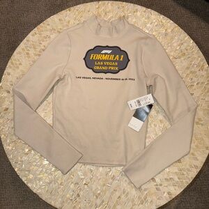 Formula 1 Las Vegas Grand Prix Women's Beige Long Sleeve Top